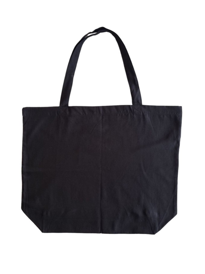 Black Organic Cotton Large Tote Bag from Jenerous