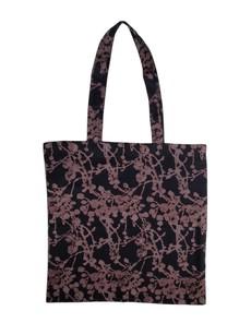 Organic Cotton Black and Grey Printed Tote Bag via Jenerous