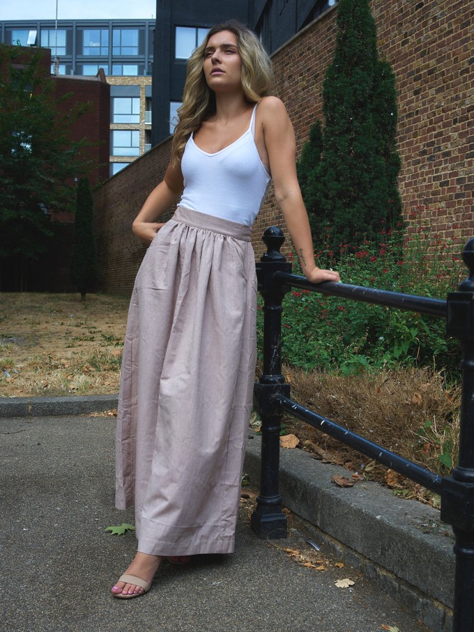 Organic Cotton Sand Maxi Skirt from Jenerous