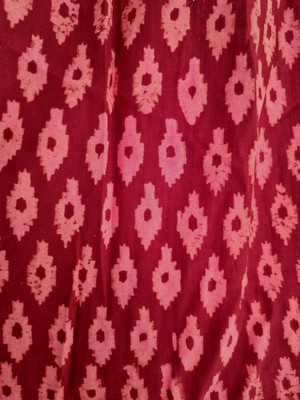 Organic Cotton Red Ikat Printed Tote Bag from Jenerous