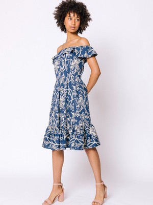 Pre-Loved Indigo Floral Transformation Dress - Size 10 from Jenerous