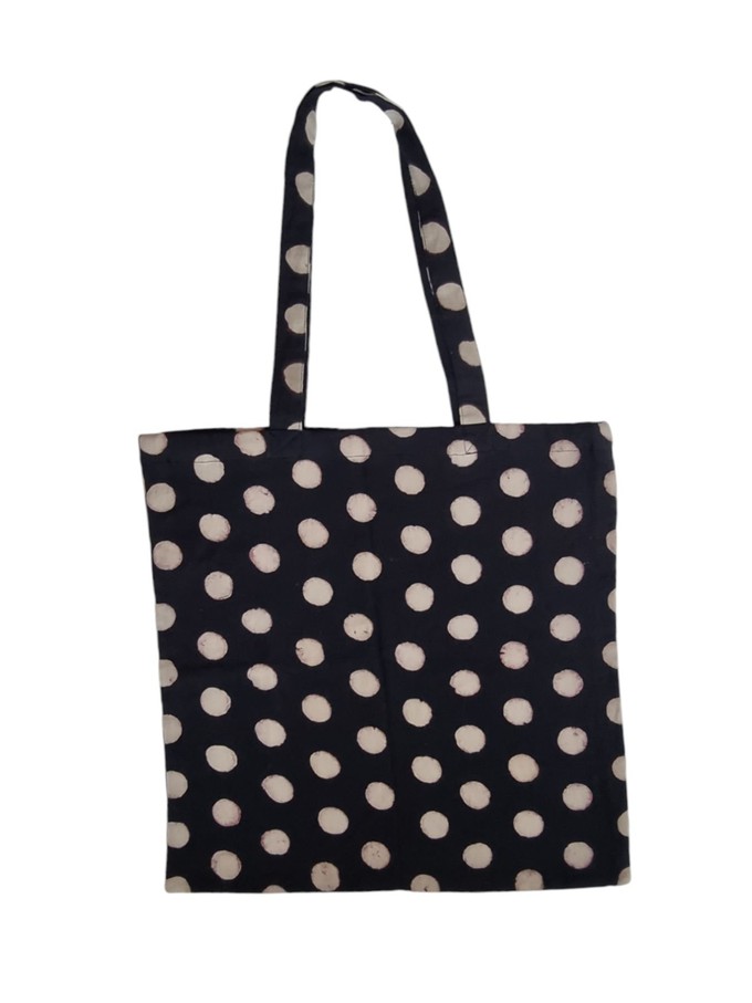 Black Polka Dot Fair Trade Tote Bag from Jenerous