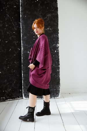 Wool Kimono Warm Plum from JULAHAS