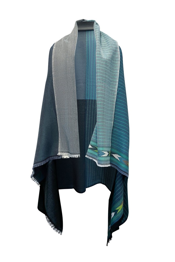 NEW! JULAHAS+ Light Wool Cape Fusion Teal from JULAHAS