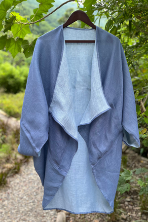 NEW! Reversible LINEN Kimono Cornflower PETITE from JULAHAS