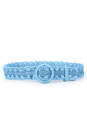 RAFFIA Belt Sky Blue two tone from JULAHAS