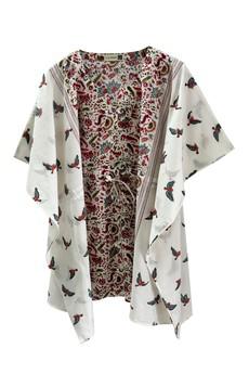 NEW! Cotton Kaftan Short Bird Red via JULAHAS