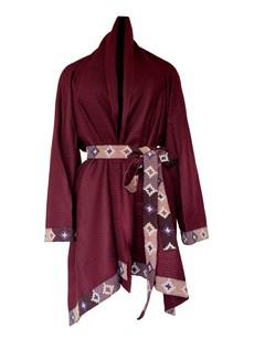 NEW! Wool Cape Coat Cocoon Maroon via JULAHAS