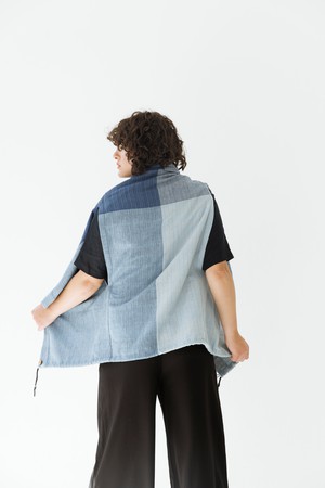 NEW! COTTON Cape Equal Blue from JULAHAS