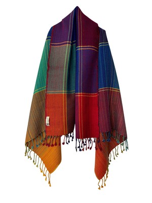 NEW! PLAID Wool Cape Joy JULAHAS+ from JULAHAS