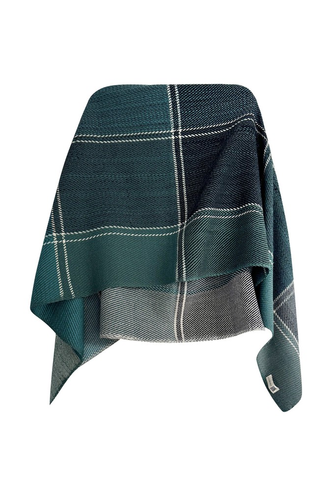 NEW! PLAID Wool Cape Tranquility from JULAHAS