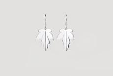 Dutch maple leaf earrings silver via Julia Otilia