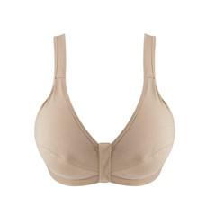 Warm Golden - Full Cup Front Closure Silk & Organic Cotton Wireless Bra via JulieMay Lingerie