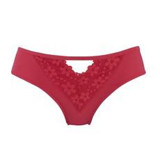 Passion Red - Silk & Organic Cotton Brief via JulieMay Lingerie