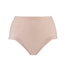 Marrow-High Waisted Silk & Organic Cotton Full Brief in Pink Champagne via JulieMay Lingerie