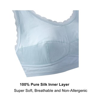 Georgia - Silk Back Support Full Coverage Wireless Organic Cotton Bra from JulieMay Lingerie