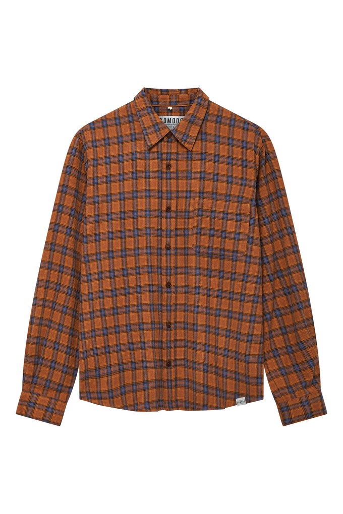 SANTI - Organic Cotton Flannel Shirt Chestnut from KOMODO