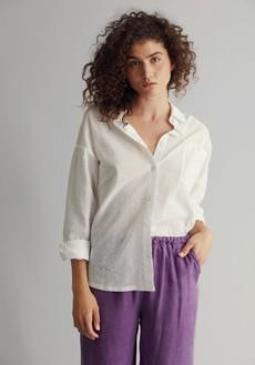 HANAKO Organic Cotton Shirt - White via KOMODO