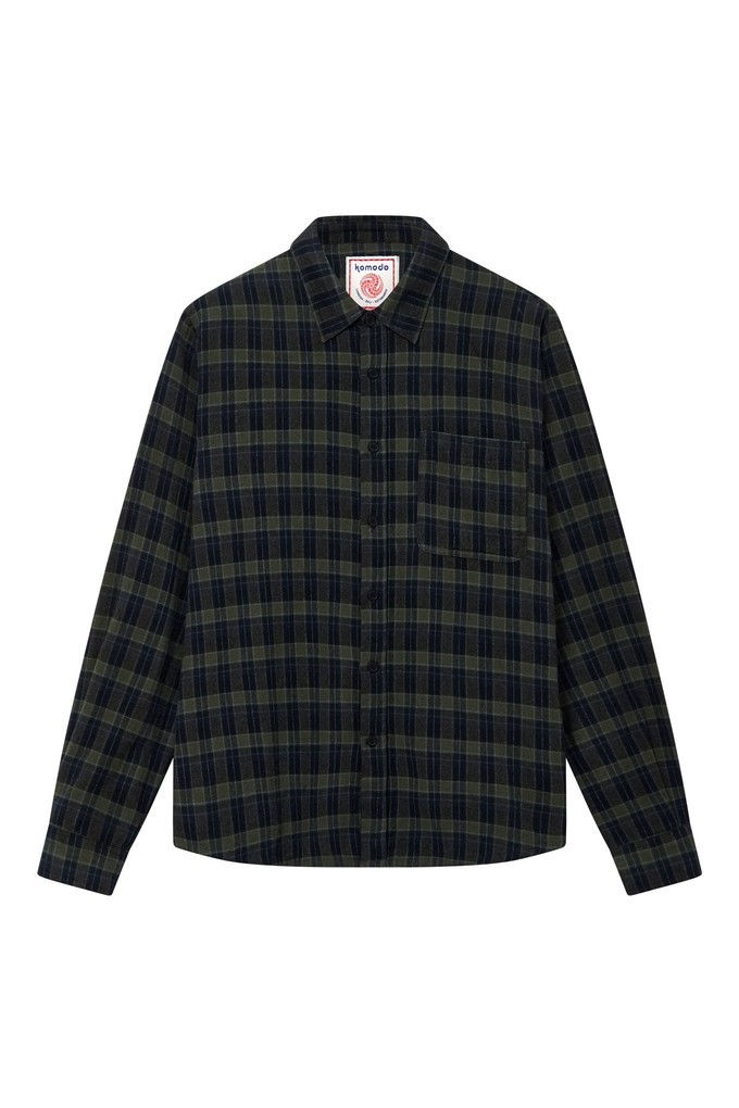 SANTI Organic Cotton Flannel Shirt - Navy Check from KOMODO