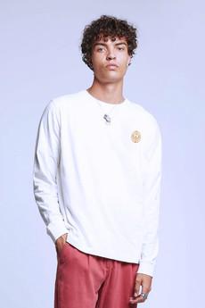 HAKON - Organic Cotton Long Sleeve Tee Off-White via KOMODO