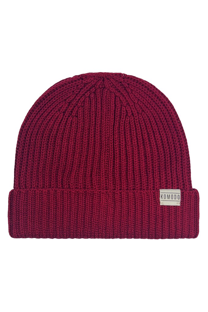 TOWN Organic Cotton Beenie Hat - Red from KOMODO