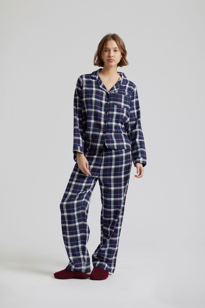 JIM JAM Womens Organic Cotton Pyjama Set - Dark Navy from KOMODO