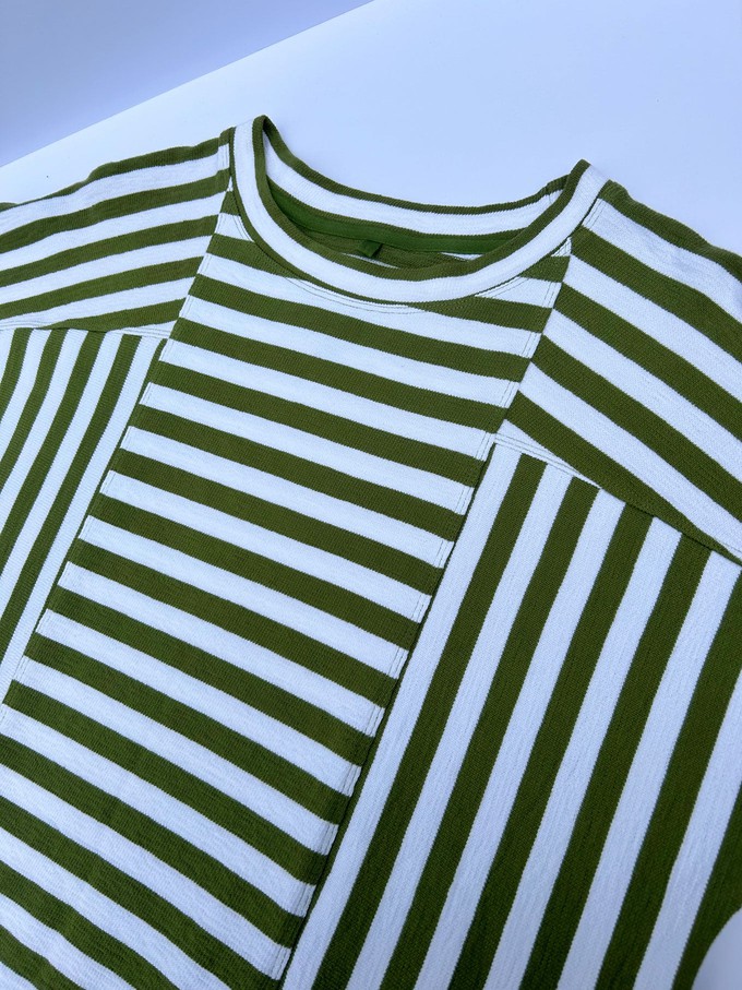 JUNIPER - Organic Cotton Top Green Stripe from KOMODO