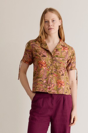 ZORI - Organic Cotton Blouse Tropical Print Pink from KOMODO