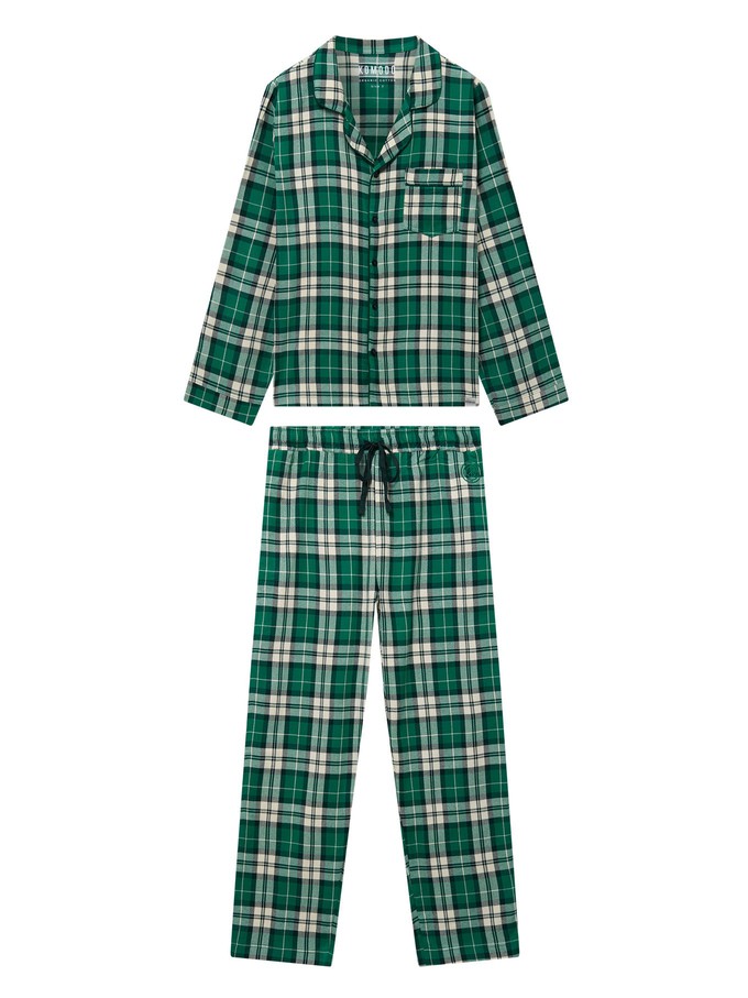 JIM JAM Womens Organic Cotton Pyjama Set - Green from KOMODO