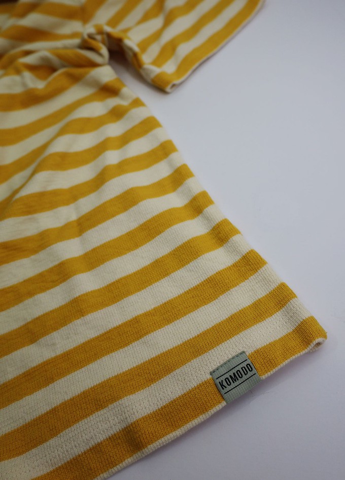 KIN Sweat Tee Mens GOTS Organic Cotton - Amber Stripe from KOMODO