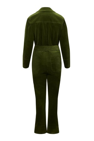 ELECTRA - Organic Cotton Needle Cord Jumpsuit Pine Green from KOMODO