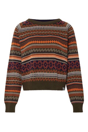 FAIR ISLE - Organic Cotton Jumper Khaki from KOMODO