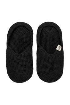 HIDE - Handknitted Wool Slipper Black via KOMODO