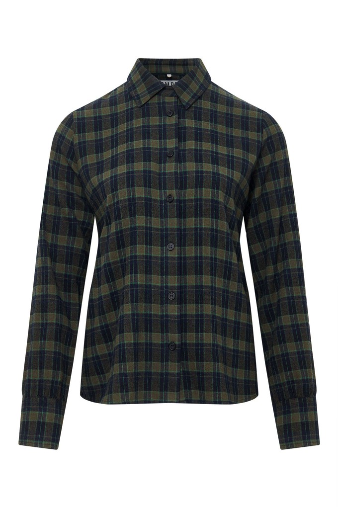 KENJI Organic Cotton Flannel Shirt - Navy Check from KOMODO