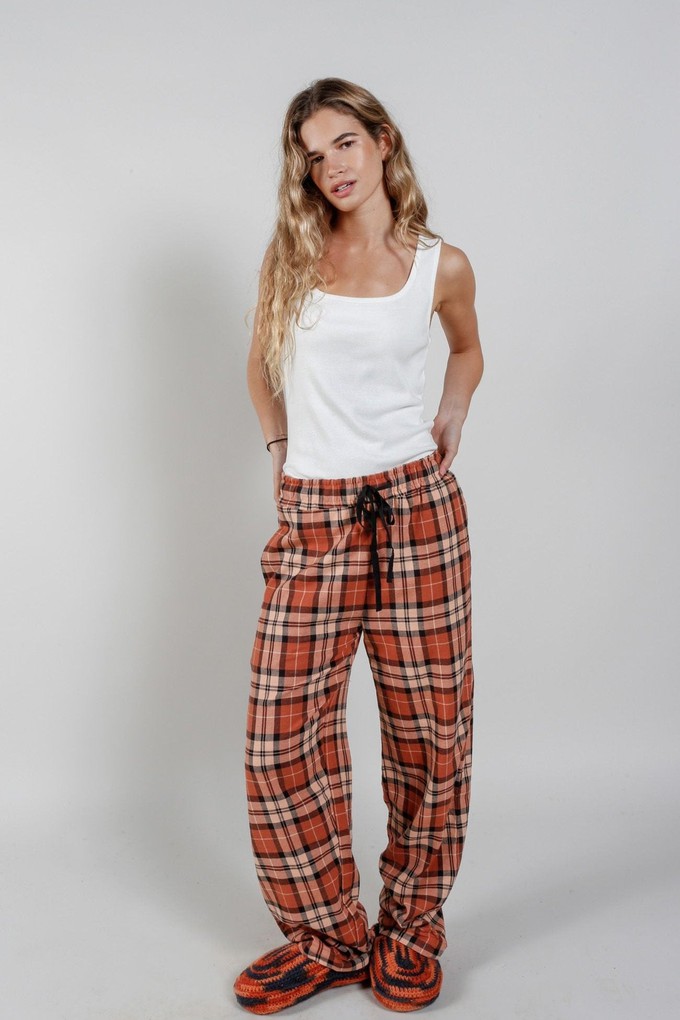 JIM JAM Womens Organic Cotton Pyjama Bottoms - Clay from KOMODO