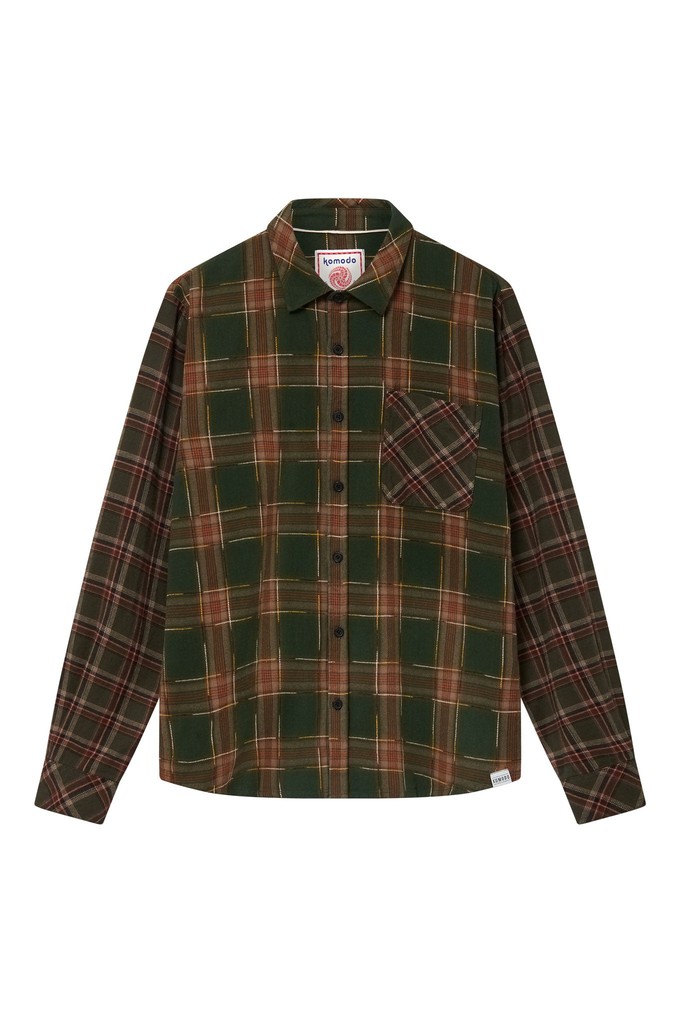 AXEL Flannel Patchwork Check Shirt - Green from KOMODO