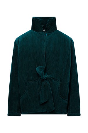 KENEILA Organic Cotton Corduroy Coat - Marine green from KOMODO