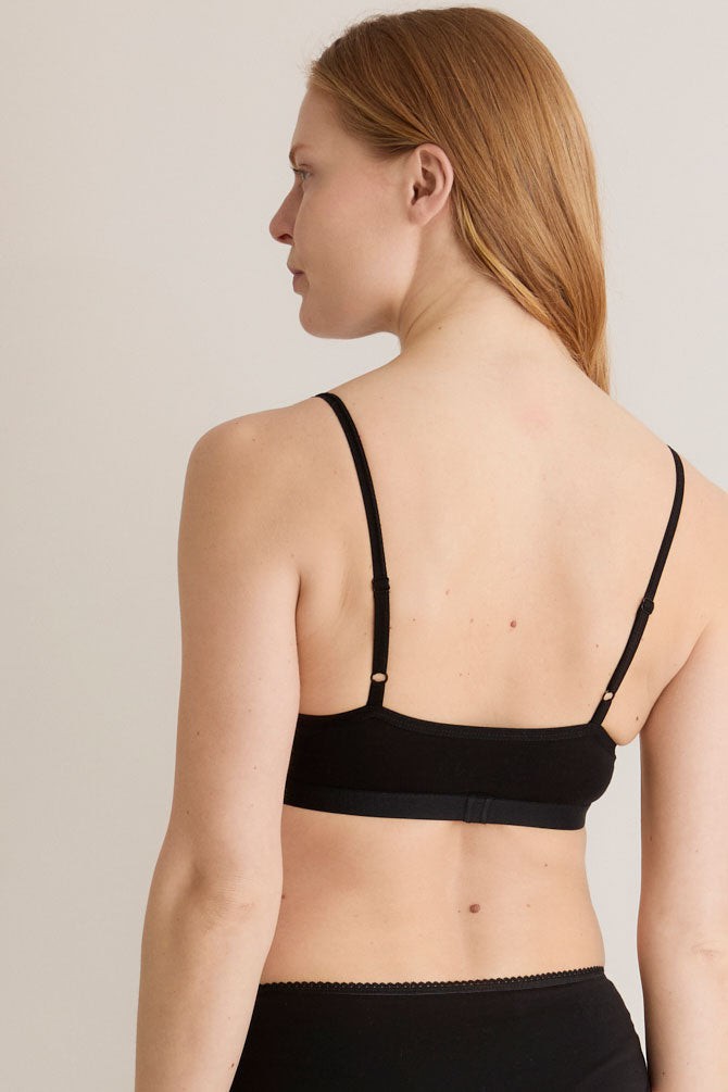 ANASTASIA Bra - GOTS Organic Cotton Black from KOMODO