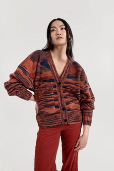 HOPE Handknit Wool Cardigan - Terracotta via KOMODO