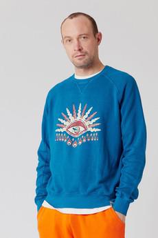 KOMODO'S EYE - GOTS Organic Cotton Crewneck Teal Blue via KOMODO