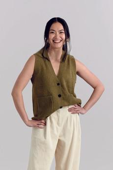 SATOSHI Wool Vest - Green via KOMODO