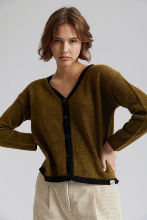 BINKY - Mohair Blend Cardigan Khaki from KOMODO