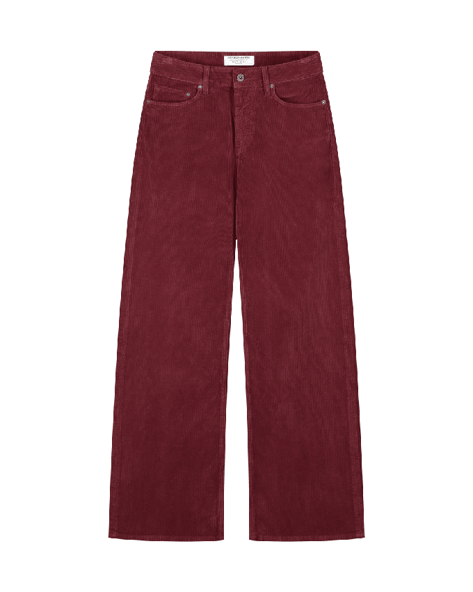 Harper Loose Flare Corduroy Bordeaux from Kuyichi