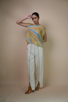 Meadows Handpainted Cropped Bib via Lafaani