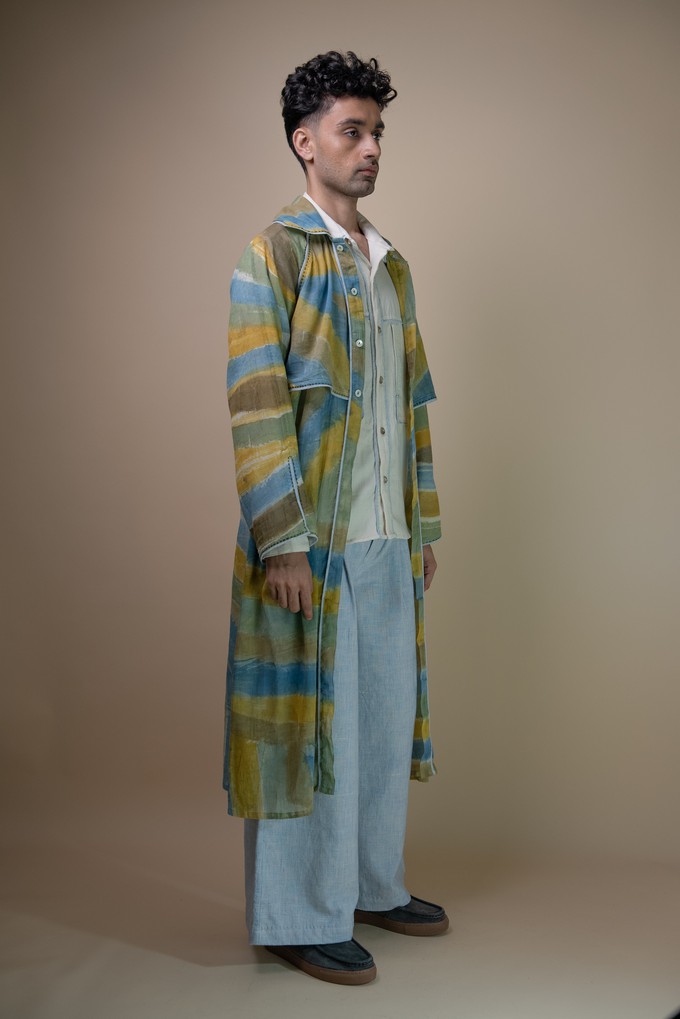 Meadows Unisex Hand Painted Trench from Lafaani