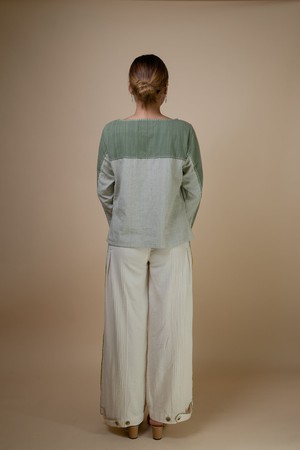 Meadows Asymmetric Blouse from Lafaani