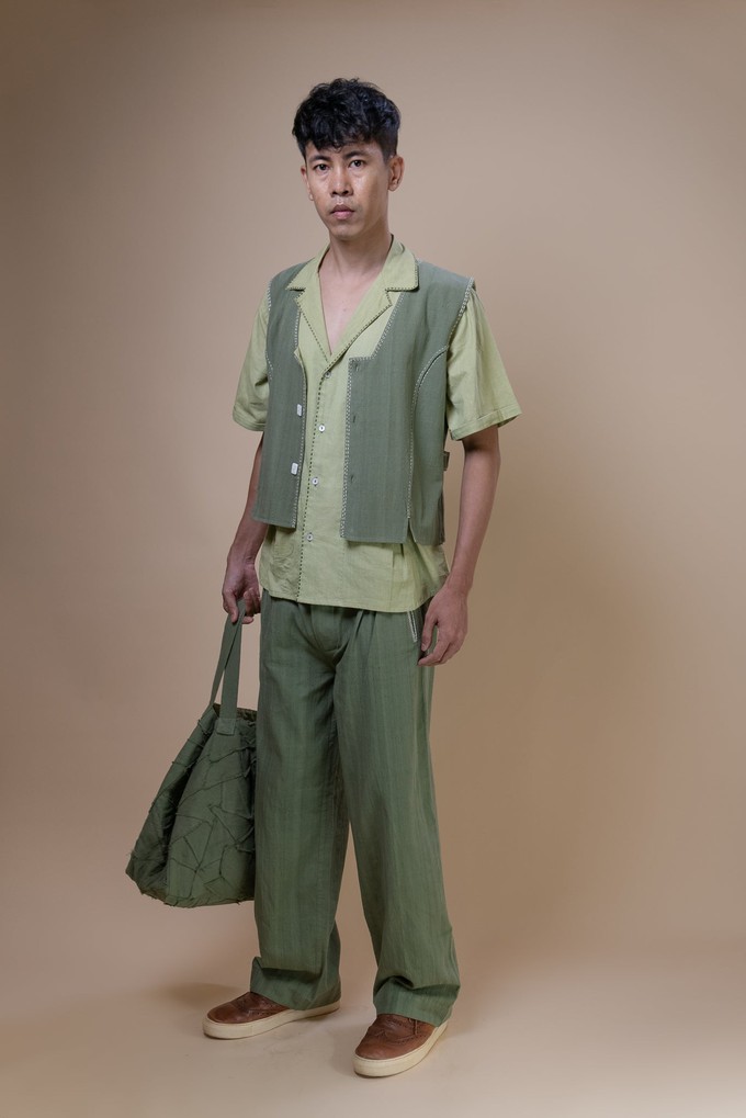 Meadows Unisex Olive Vest from Lafaani