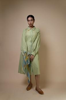 Meadows Embroidered Shirt Dress via Lafaani