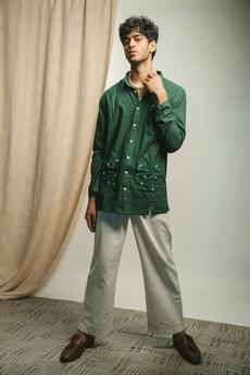 Rewind Panelled Shirt & Kora Straight Pants via Lafaani