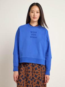 Statement sweatshirt "wish you well" (GOTS) via LANIUS